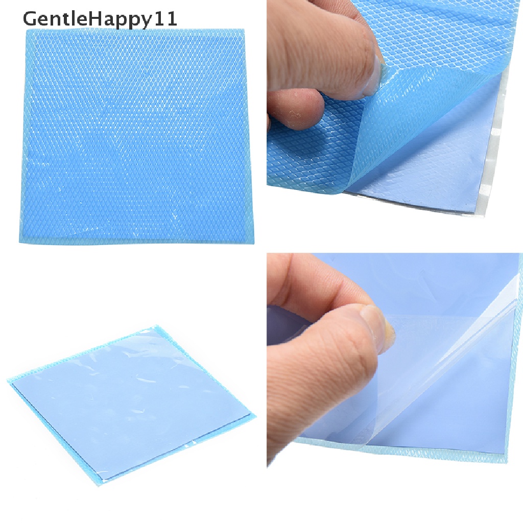 Gentlehappy 100mmx100mmx1mm Biru Heatsink Pendingin Thermal Conductive Uncut Silicone Pad id