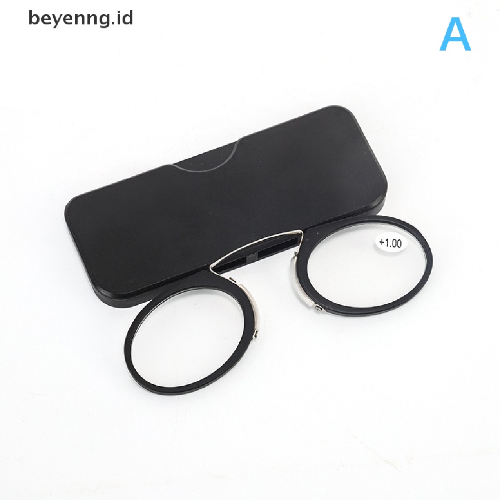 Beyen Styles Hot Sale Stick On Phone Mini Clip Nose Bridge Kacamata Baca Kacamata Baca Kartu Ultra Tipis Kacamata Presbyopic Portabel Dengan Case ID