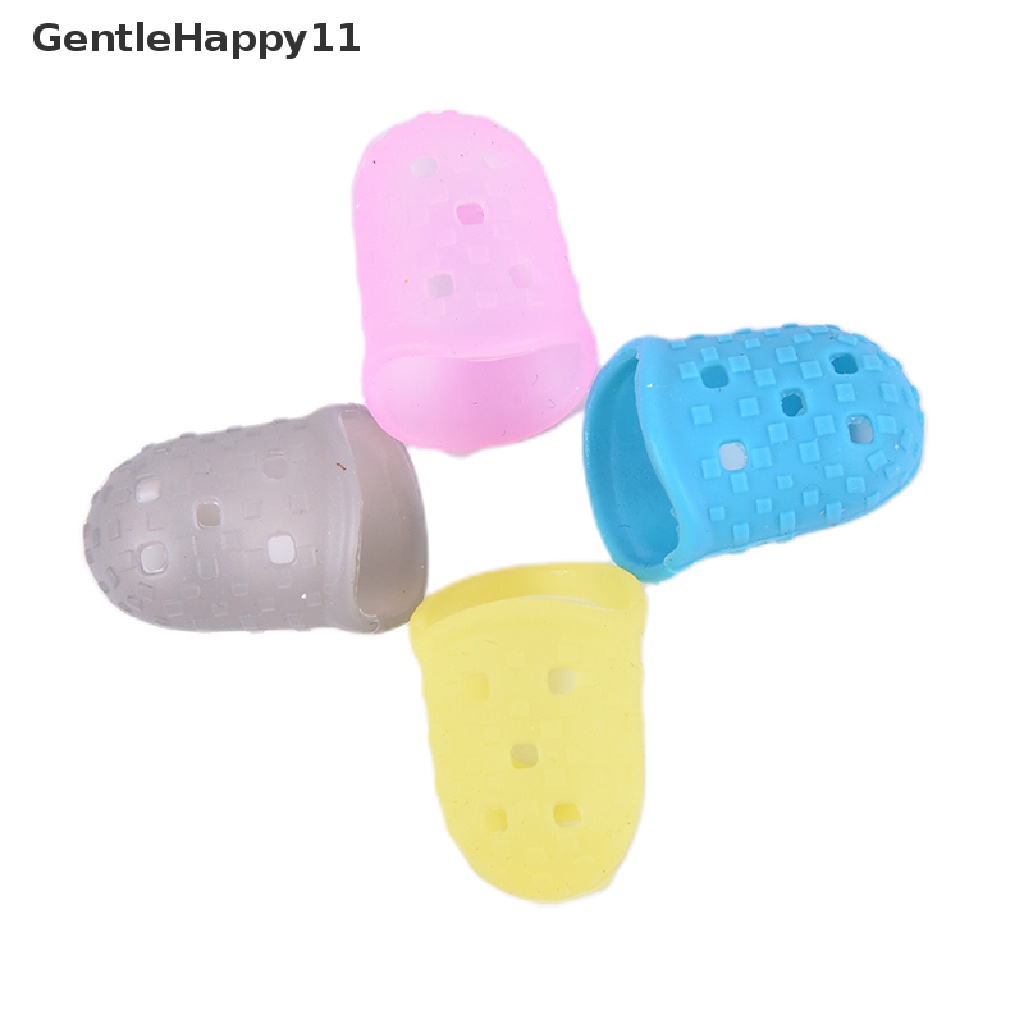 Gentlehappy 10PCS Finger Sleeve Silicone Glove AntiSlip Pelindung Jari Aksesoris Gitar id