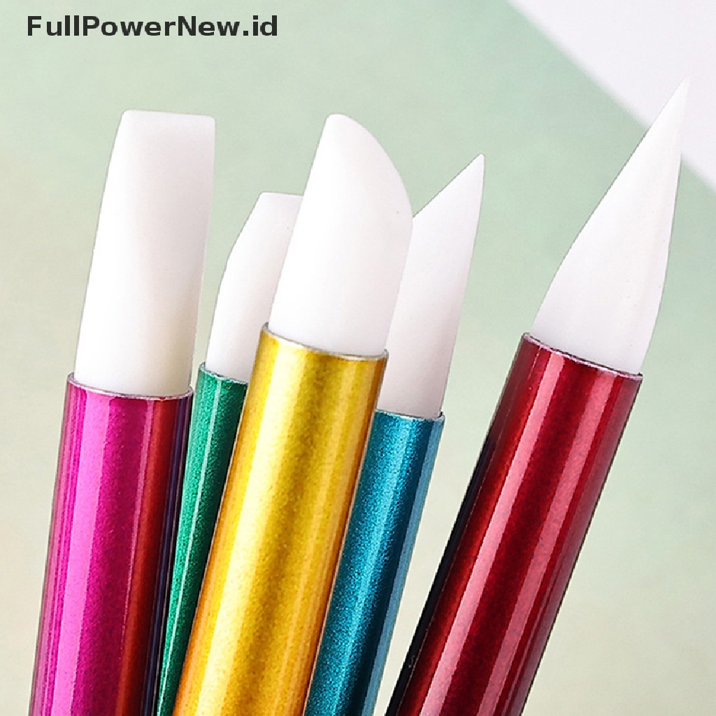 Power 5Pcs Dual Ended Dotg Pen Rhinestone Picker Lilin Pensil Nail Art Alat Manicure ID