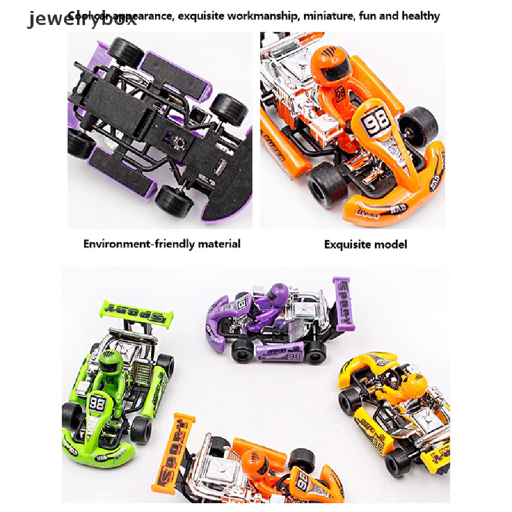 [jewelrybox] Anak-anak Tarik Kembali Power Racing Mobil Plastik Power Kart Mainan Puzzle Anak Kendaraan Butik