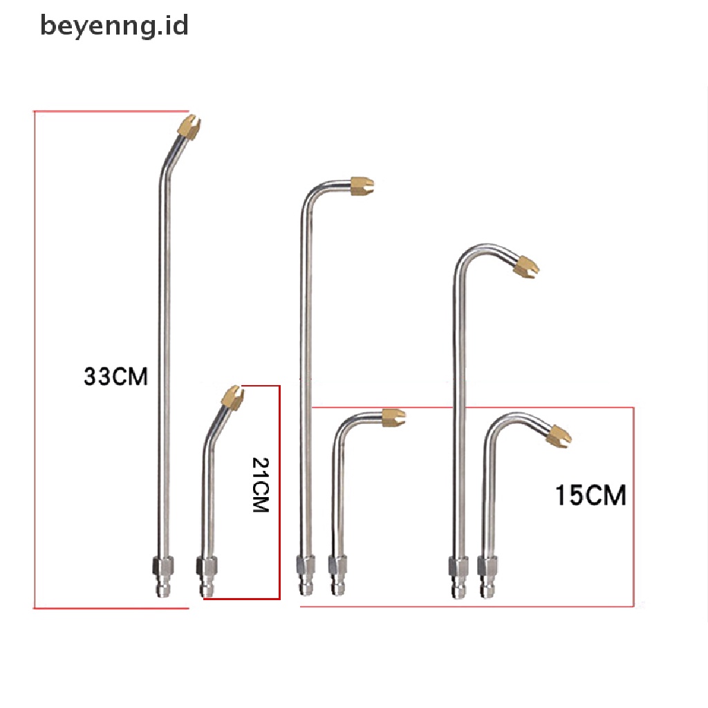 Beyen 25° /90° Nozzle Tongkat Ekstensi Pistol Air Daya Tekanan Tinggi1Per4 &quot;Alat Pembersih Lance Siku Bentuk U ID