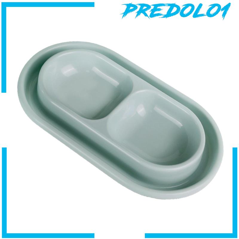 [Predolo1] Set Mangkok Makanan Dan Air Kucing AntiSlip Untuk Kucing Indoor Luar Pet Double Bowl