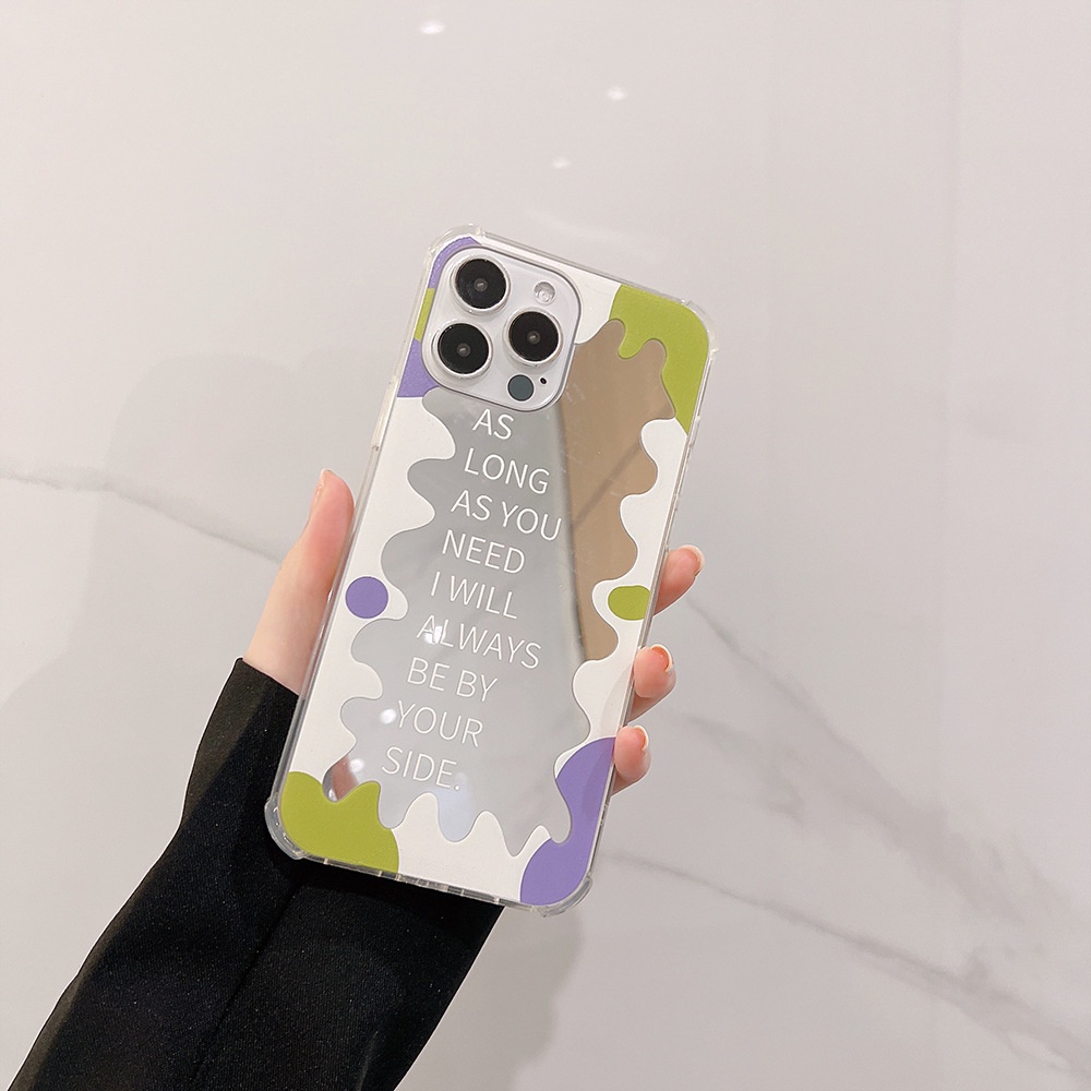 IPHONE Cover Case Cermin Telepon Melambai Warna Campur Musim Panas Untuk Iphone7 8 PLUS X XR XS 11 12 13 14 MINI PRO MAX SE 2020