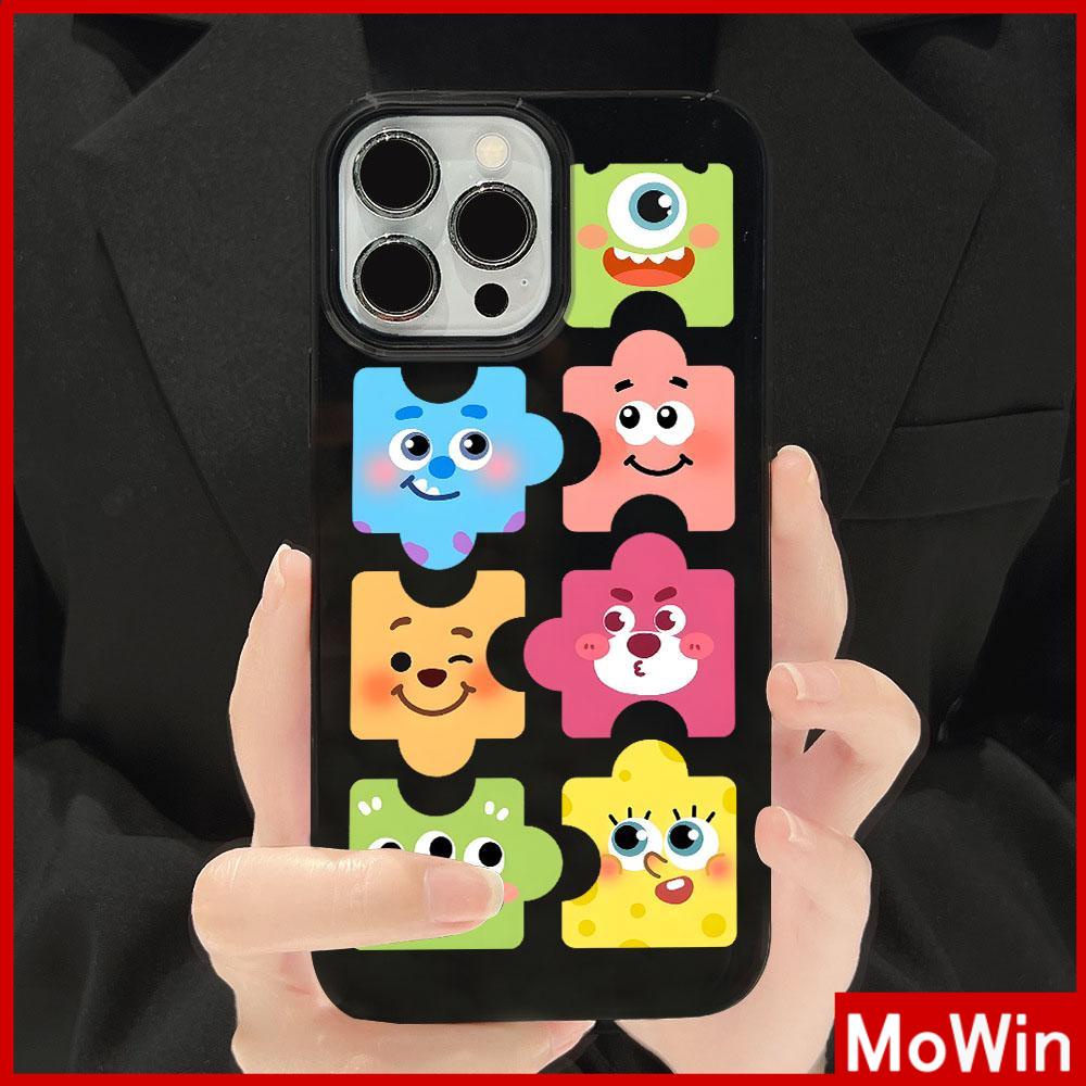 For iPhone 14 Pro Max iPhone Case Black Pink Glossy TPU Soft Case Shockproof Protection Camera Cute Cartoon Compatible with iPhone 13 Pro max 12 Pro Max 11 xr xs max 7Plus 8Plus