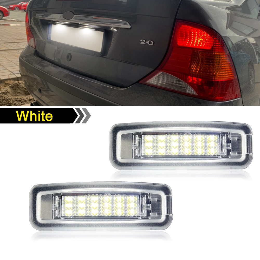 2pcs Lampu Plat Nomor Plat LED Putih Kecerahan Tinggi Lampu Untuk Ford Focus MK1 1998-2005