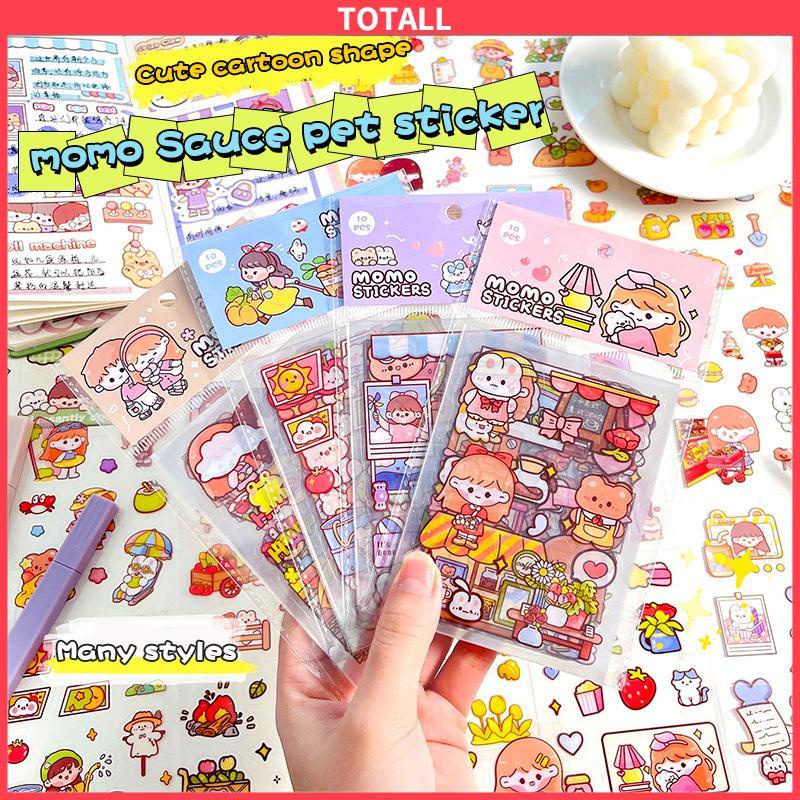 COD Stiker buku pegangan kartun PET tahan air Dekorasi mug ponsel DIY stiker karakter-Totall