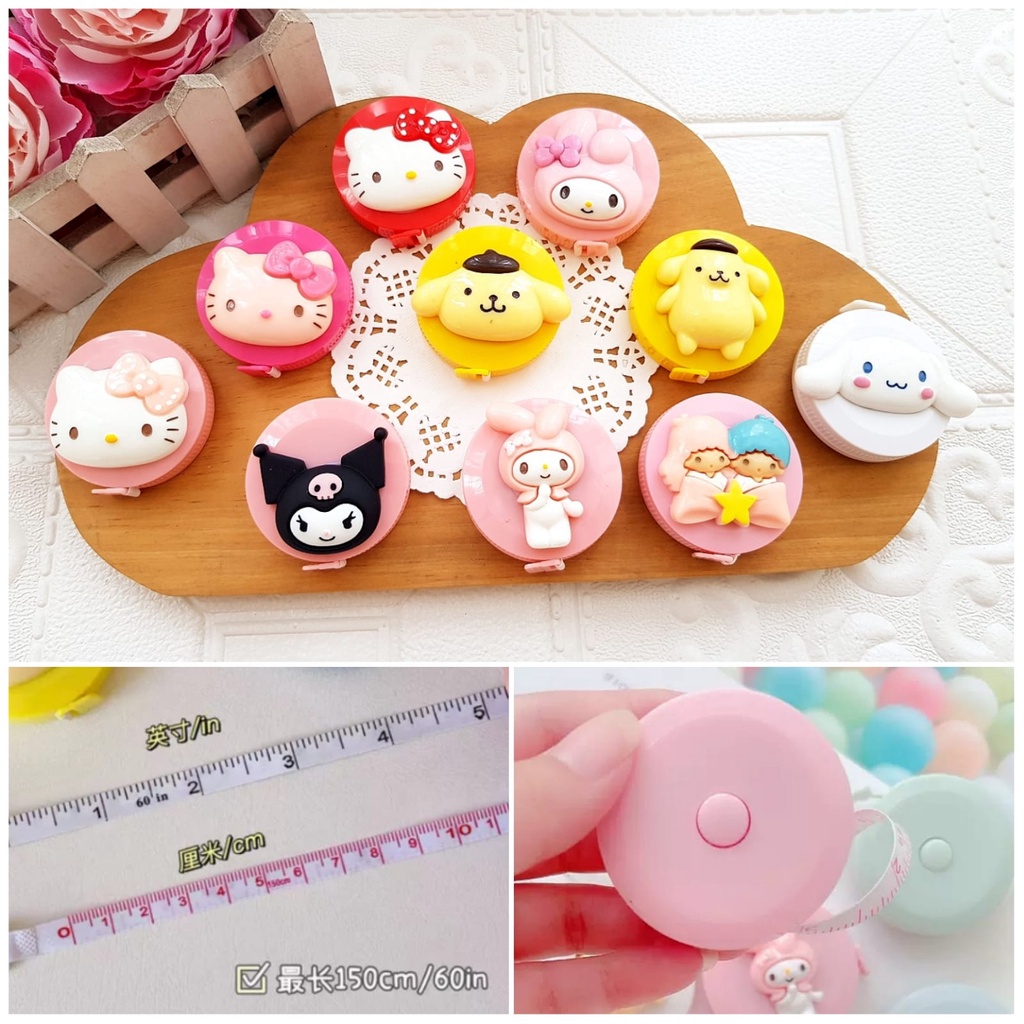 

Meteran Kuromi Cinnamoroll Kuromi Pompompurin Melody Hello Kitty LTS