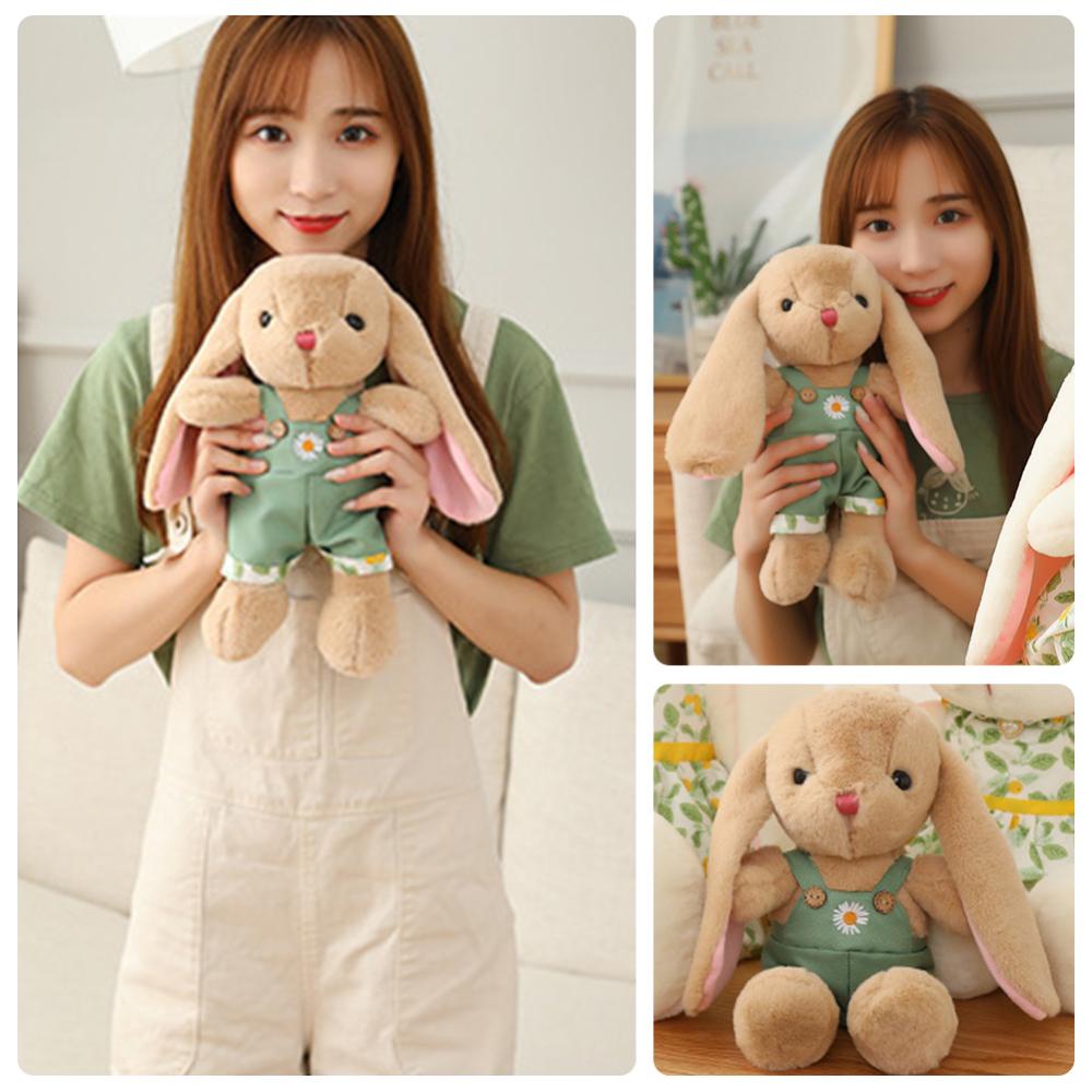 Timekey 1PC 30cm Cute Couple Rabbit Plush Toy Rabbits Stuffed Toys Mainan Ulang Tahun Pernikahan Untuk Anak Kids P6T7