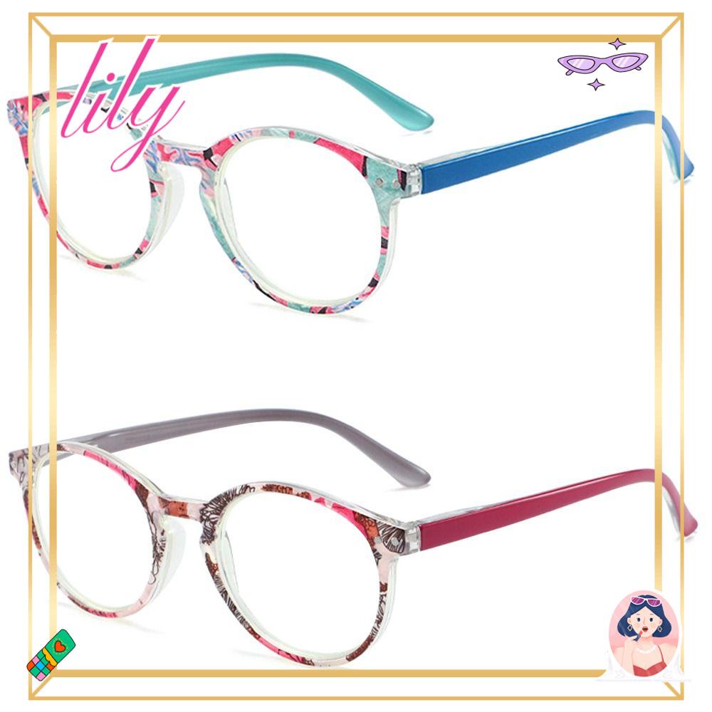 Lily Kacamata Baca Pria Wanita Elegan Pelindung Mata Vintage Ultra Ringan Frame