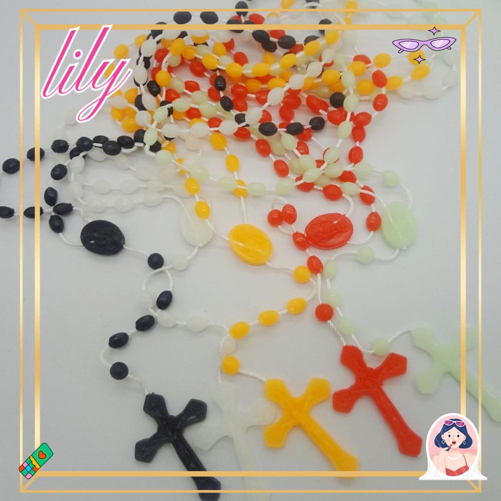 Kalung LILY Kalung Rosario Perhiasan Katolik Salib