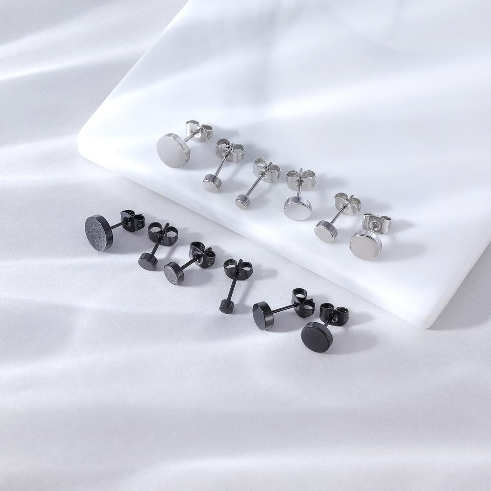 1pc 20G 3 /4 /5 /6 /7 /8mm Stainless Steel Tulang Rawan Kristal Anting Pejantan Bola Hitam Telinga Stud Tragus Keong Helix Piercing