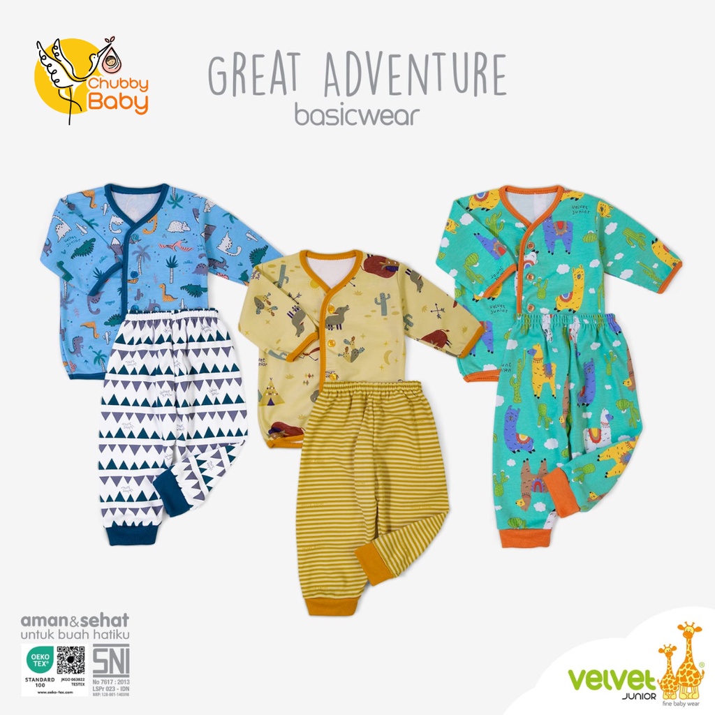 Velvet Junior 3Stel Setelan Panjang NEWBORN | Great Adventure