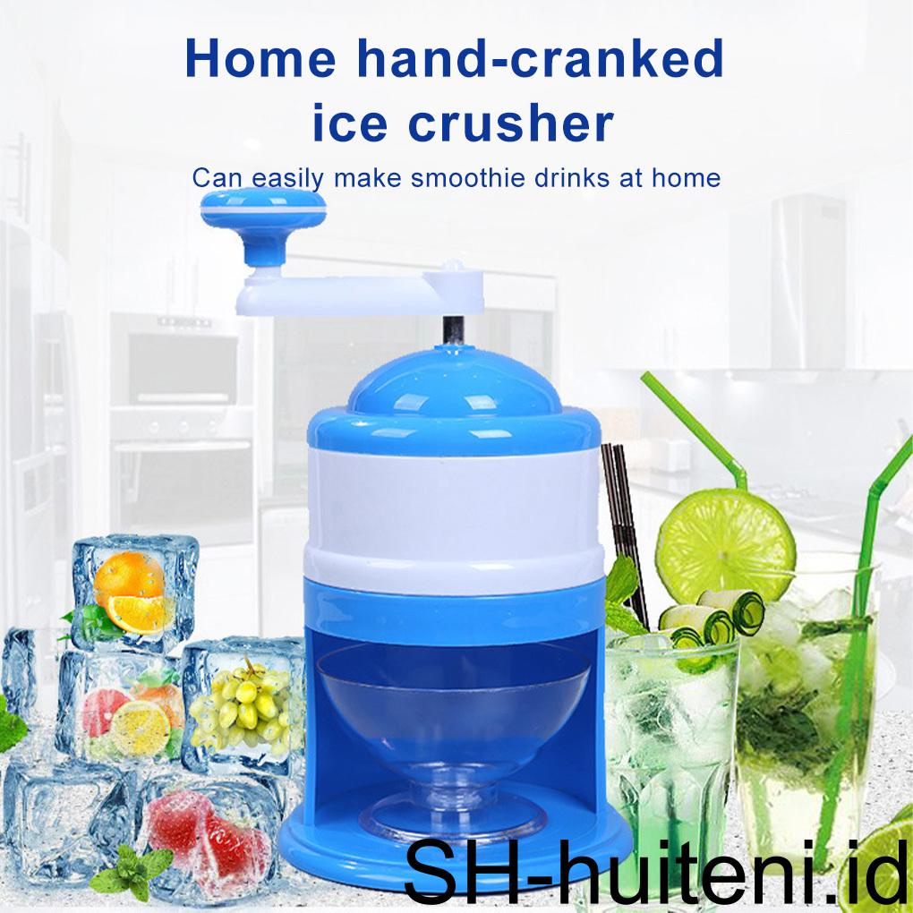 Ice Crusher Engkol Tangan Minuman Minuman Pemecah Meja Pembuat Kerucut Salju Icing Shaver BBQ Alat Serut Dengan Gelas Ukur