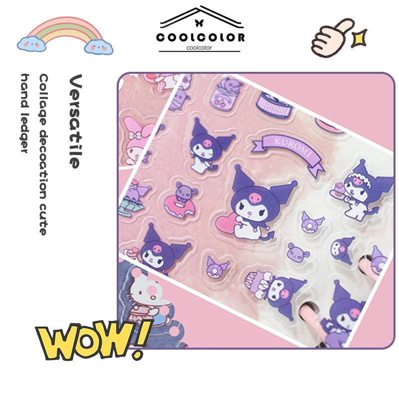 COD❤️Stiker Kartun Karakter Sanrio Kuromi Melody DIY Lucu Stiker Untuk Dekorasi- cl