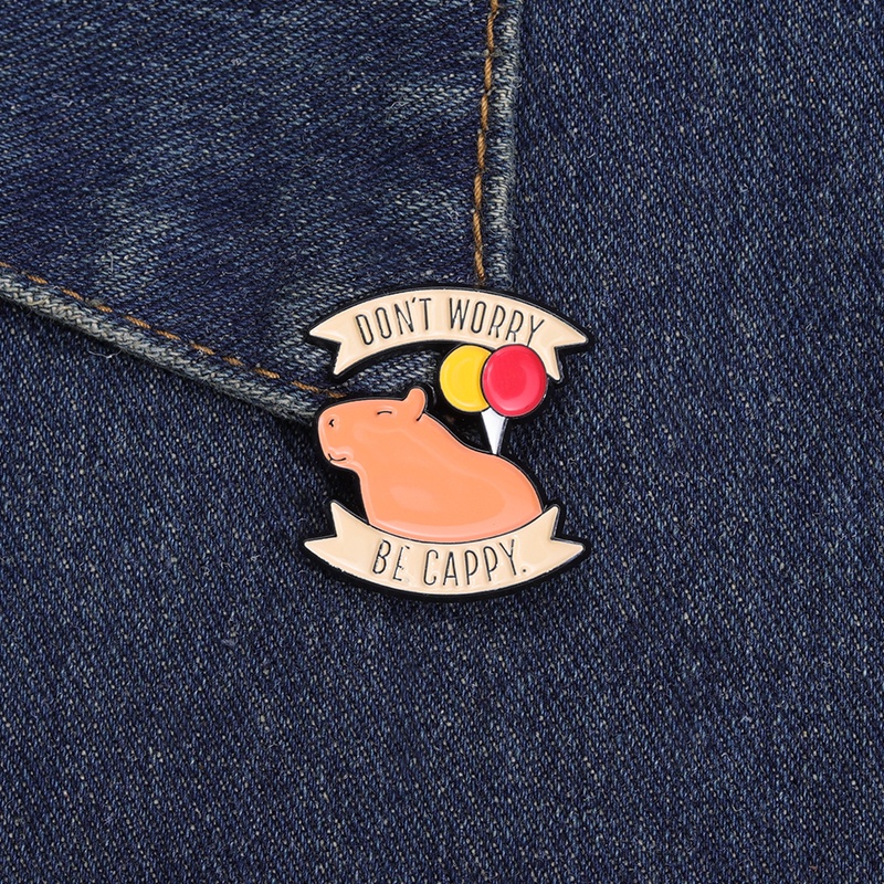 Jangan Khawatir Dibawa Enamel Pin Lucu Hippo Balon Bros Lencana Kerah Pin Kartun Hewan Perhiasan Hadiah Untuk Anak-Anak Teman