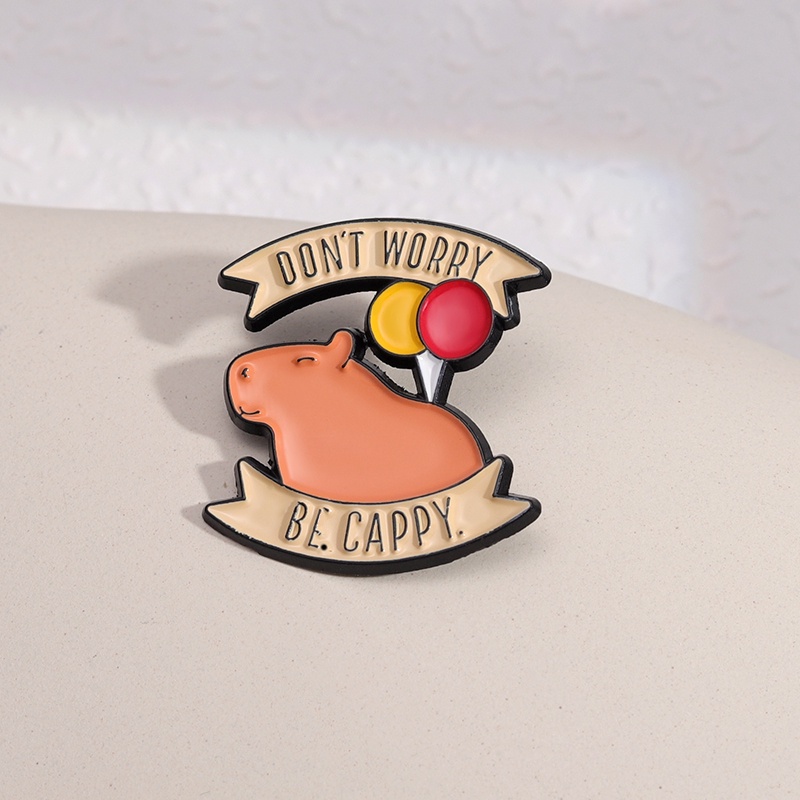 Jangan Khawatir Dibawa Enamel Pin Lucu Hippo Balon Bros Lencana Kerah Pin Kartun Hewan Perhiasan Hadiah Untuk Anak-Anak Teman