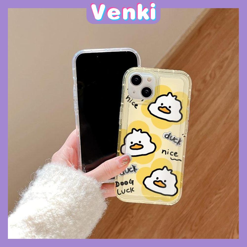 VENKI -For iPhone 11 iPhone Case Clear Case TPU Soft Case Airbag Shockproof Protection Camera Cute Duck Compatible with iPhone 14 13 Pro Max iPhone 12 Pro Max 11 7Plus 6Plus XR xs