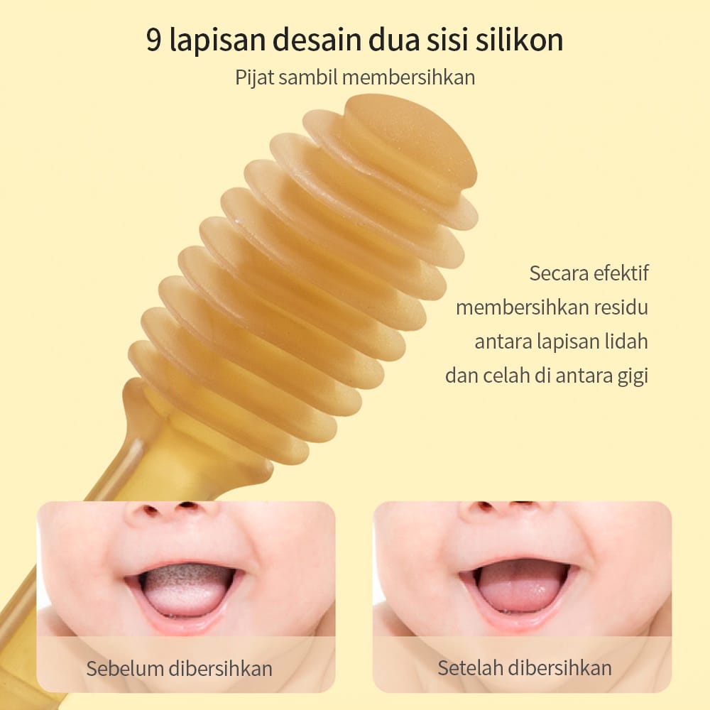 SIKAT GIGI BAYI SIKAT GIGI BAYI SIKAT LIDAH BAYI 3 IN 1 SIKAT GIGI BAHAN SILIKON PERAWATAN MULUT BAYI SIKAT GIGI NEW BORN SIKAT GIGI SET LIDAH DAN GIGI SIKAT LIDAH BAYI SET BAHAN SILIKON