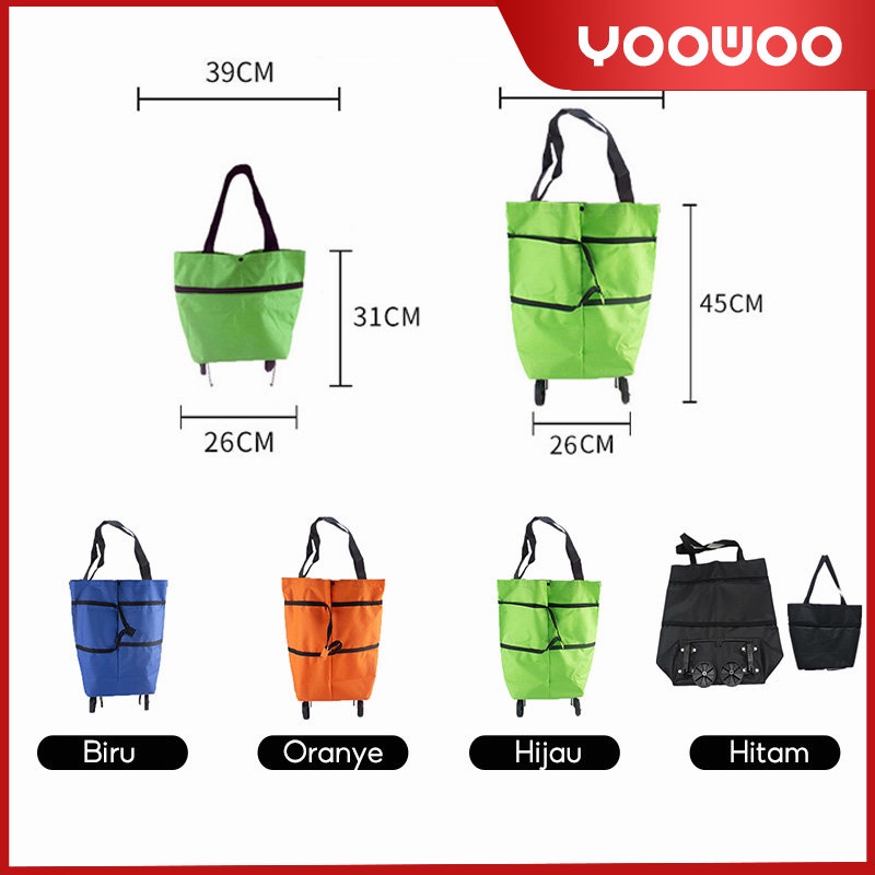 Tas belanja / tas lipat trolley / shopping bag serbaguna / Travelmate