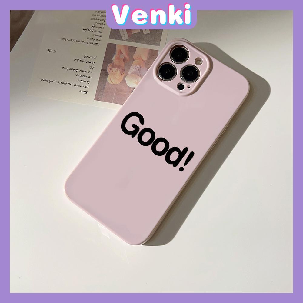 VENKI - For iPhone 11 iPhone Case Pink Glossy Film TPU Soft Case Shockproof Phase Cover Protection Simple Letter Compatible with iPhone 14 13 Pro max 12 Pro Max xr xs max 7 8Plus