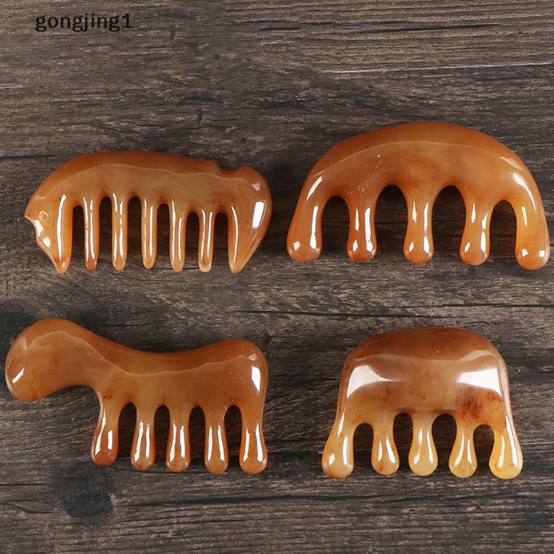 Ggg Tanduk Ox Alami Gua Sha Tools Kerokan Titik Pijat Full Body Sisir Bergigi Lebar ID