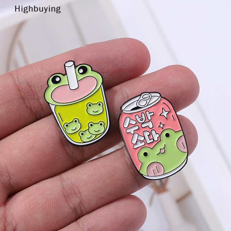 Hbid Froggy Enamel Pin Custom Lucu Kodok Mug Kopi Susu Jus Bisa Bros Kerah Lencana Hewan Perhiasan Hadiah Untuk Anak-Anak Teman Glory