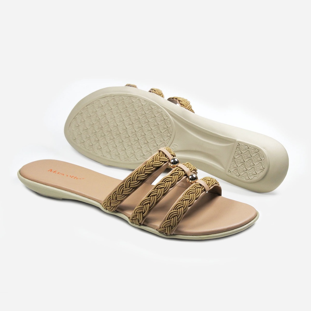 Mascotte LAHITA Sandal Flat Wanita 299.013-014 [Cream, Tan, Salem &amp; Mocca]RAMAYANA JAKTIM