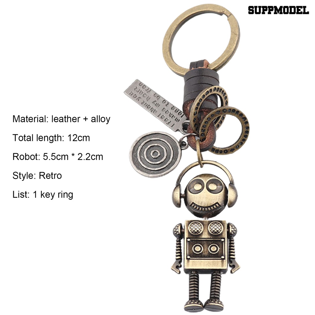 [SM Auto] Liontin Gantungan Kunci Pengerjaan Indah Robot Astronot Gaya Vintage Pribadi Retro Dekorasi Kunci Liontin Kunci Dekorasi
