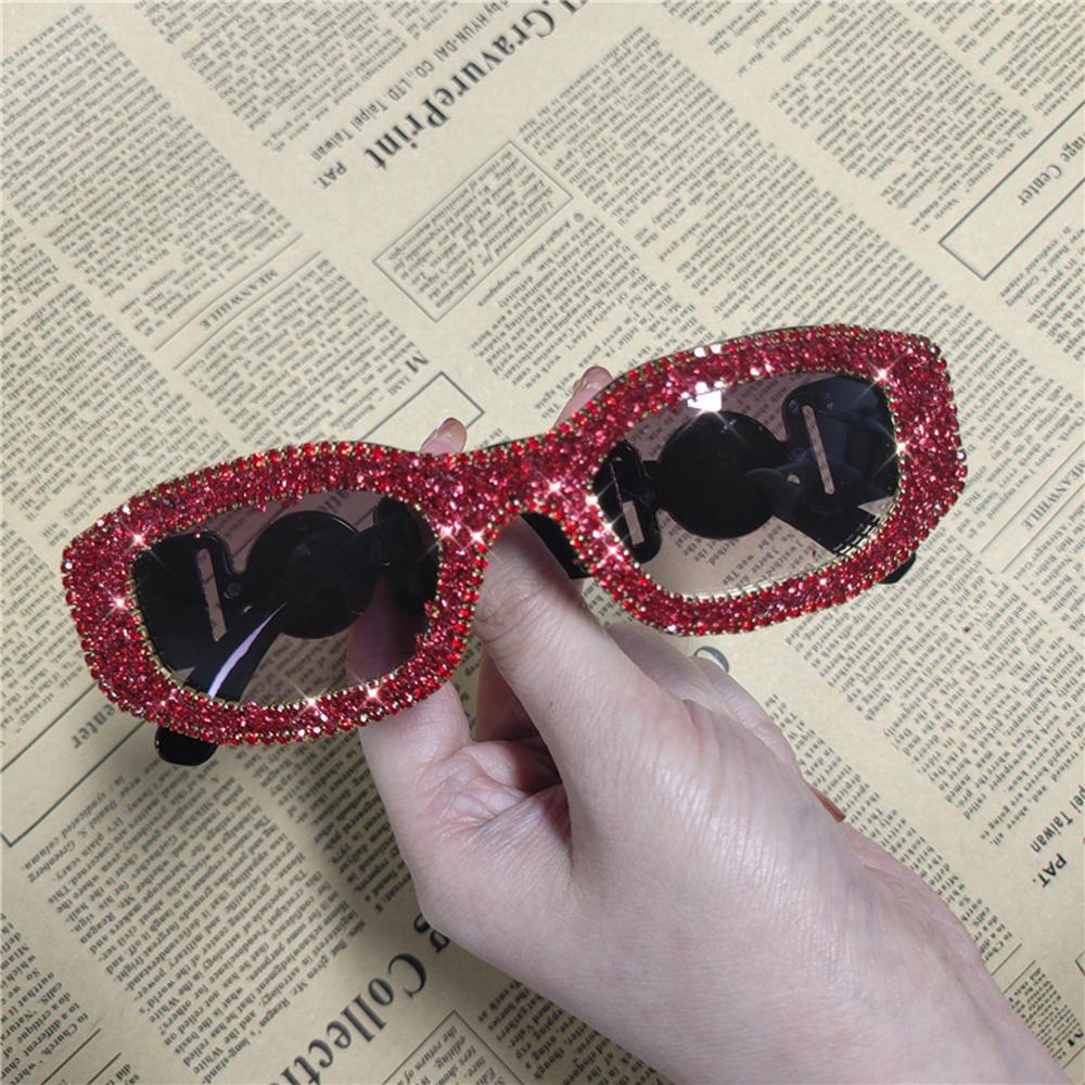 Lily Diamond Kacamata Hitam Vintage Berlian Imitasi Bling Ladies Shades