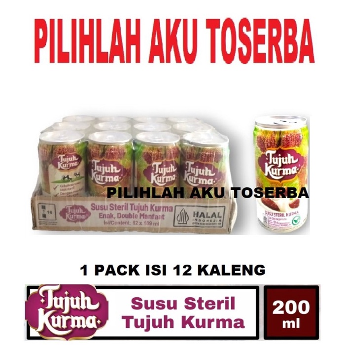 Susu Steril TUJUH KURMA - ( 1 PACK ISI 12 kaleng )