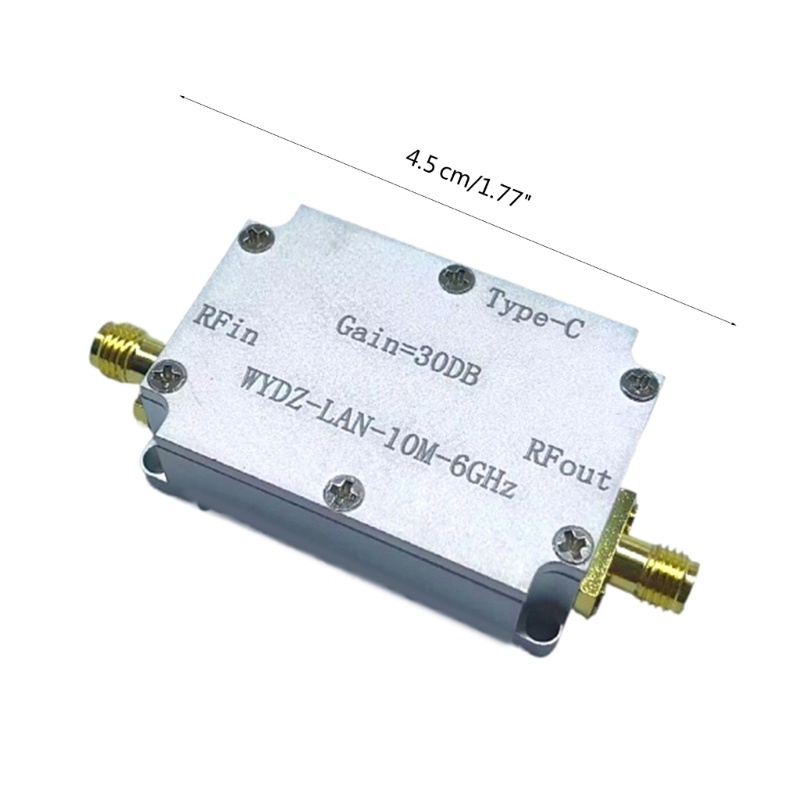 Vivi High Flatness Amplifier LNA 10M-6GHz 30DB RF Signal Drive Low Noise Amplifier Ujung Depan Untuk Software Radio Radio FM Radio