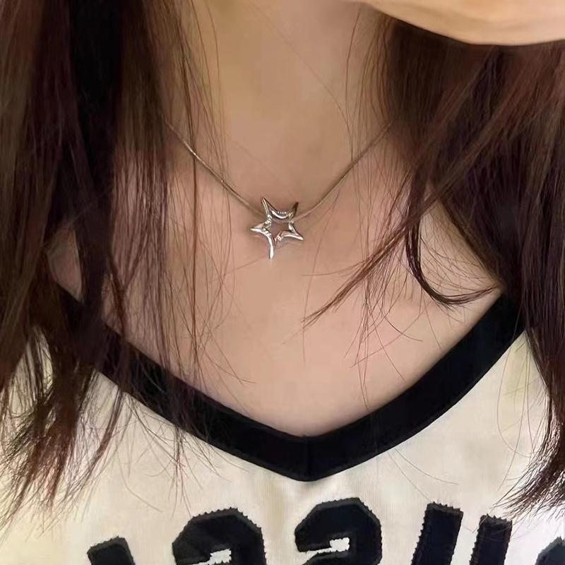 Kalung Geometris Bintang Laut Bahan Alloy Populer Untuk Wanita