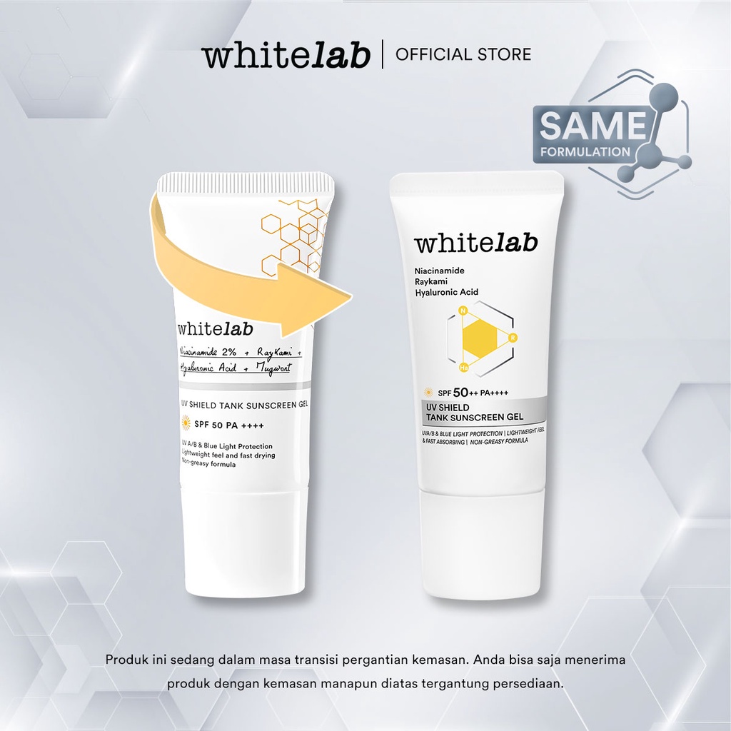 𝐑𝐀𝐃𝐘𝐒𝐀 - Whitelab UV Shield Tank Sunscreen Gel SPF 50++ PA++++ Sunblock