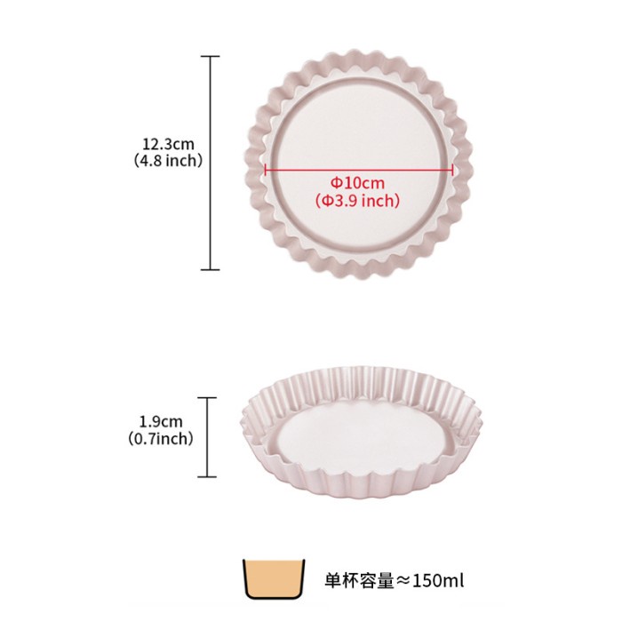 WK9915-4 Chefmade 4pcs non stick tart pan set/ loyang kue pie kecil/ loyang kue