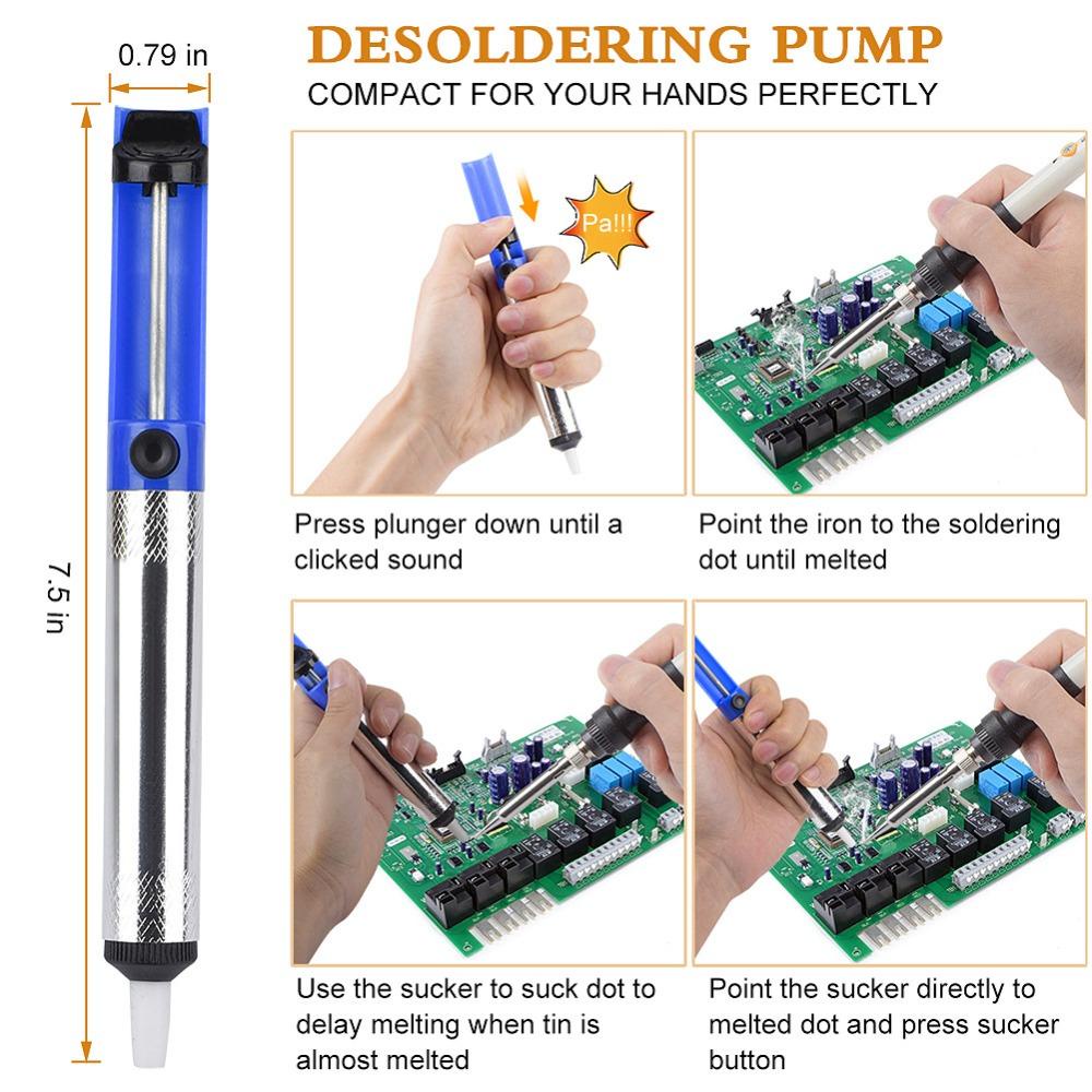 TOP 15pcs /set Solder Kit Portable Adjustable Soldering Irons Peralatan Las