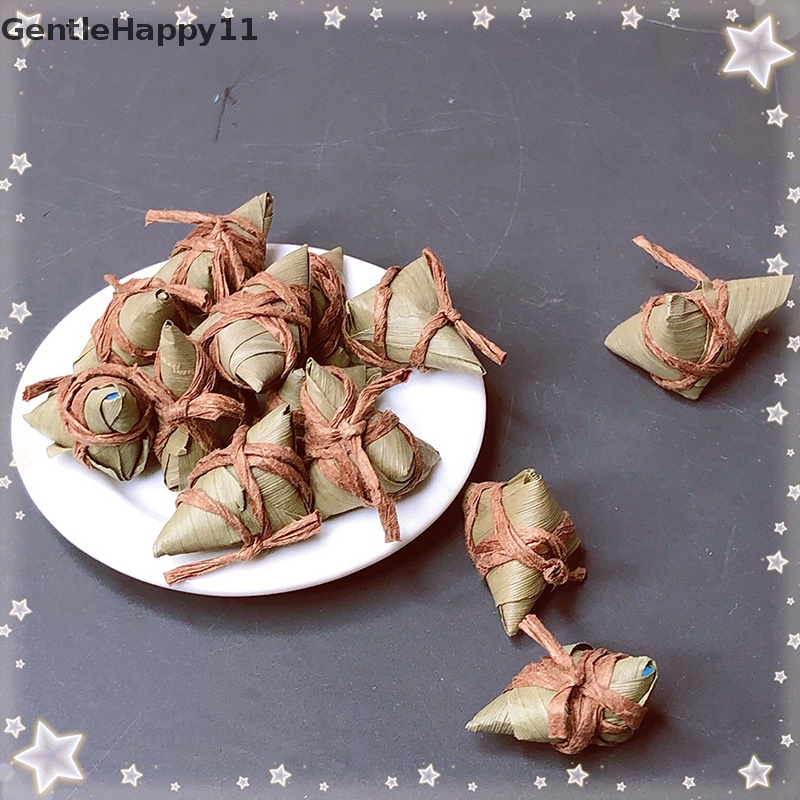 Gentlehappy 2Pcs 1: 12rumah Boneka Miniatur Tradisional China Nasi-pudding model zongzi id