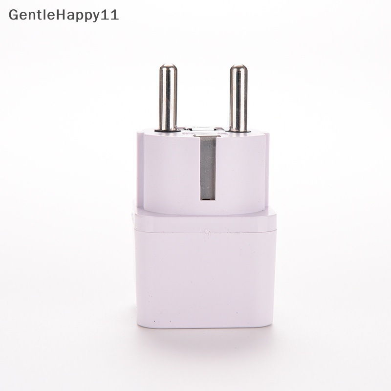Gentlehappy New Portable UK US AU to EU Eropa Colokan Colokan Listrik Adaptor Travel Converter id