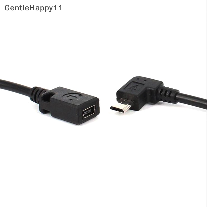 Gentlehappy Kabel converter adapter micro usb male to mini usb female 90derajat id