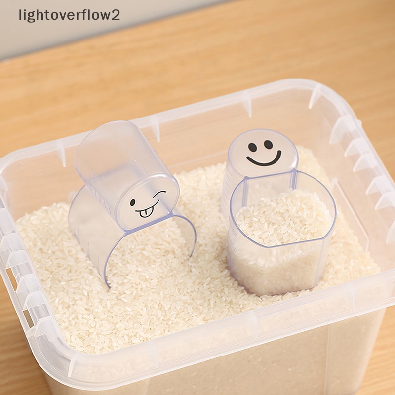 [lightoverflow2] Gelas Takar Gelas Takar Rice Scooping Cup w/Scale Transparan Alat Dapur Multi Fungsi [ID]