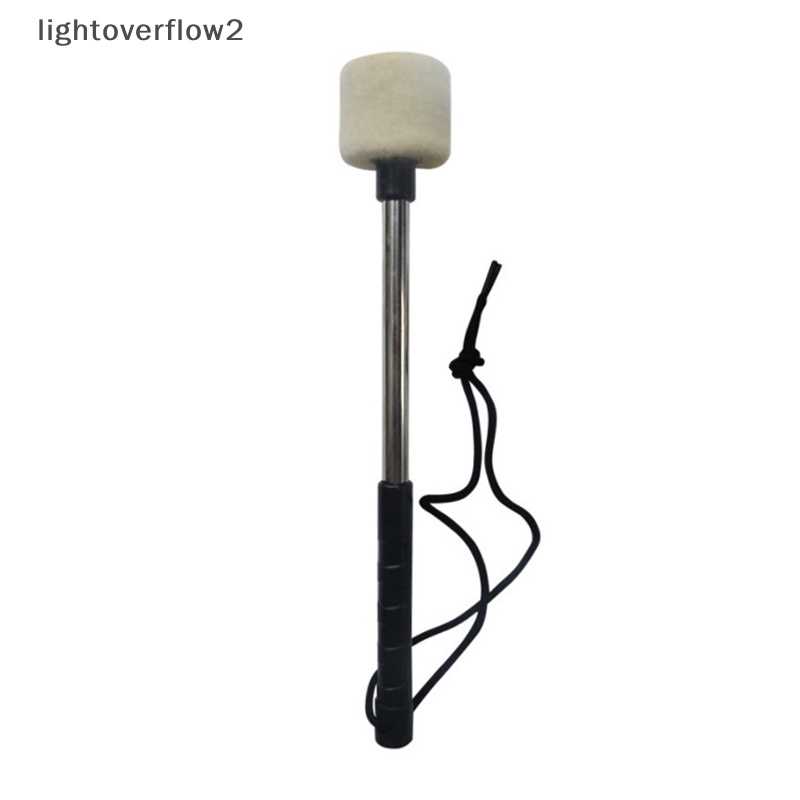 [lightoverflow2] 1pcs Bass Drum Mallet Felt Head Perkusi Palu Timpani Stik Dengan Gagang Stainless Steel [ID]