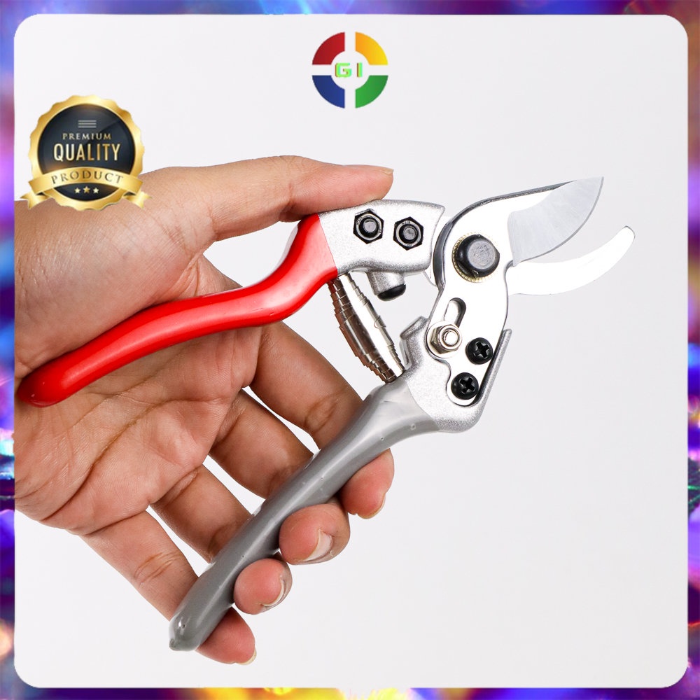 Gunting Tanaman &amp;amp; Ranting Garden Pruning Shears Scissors Silver