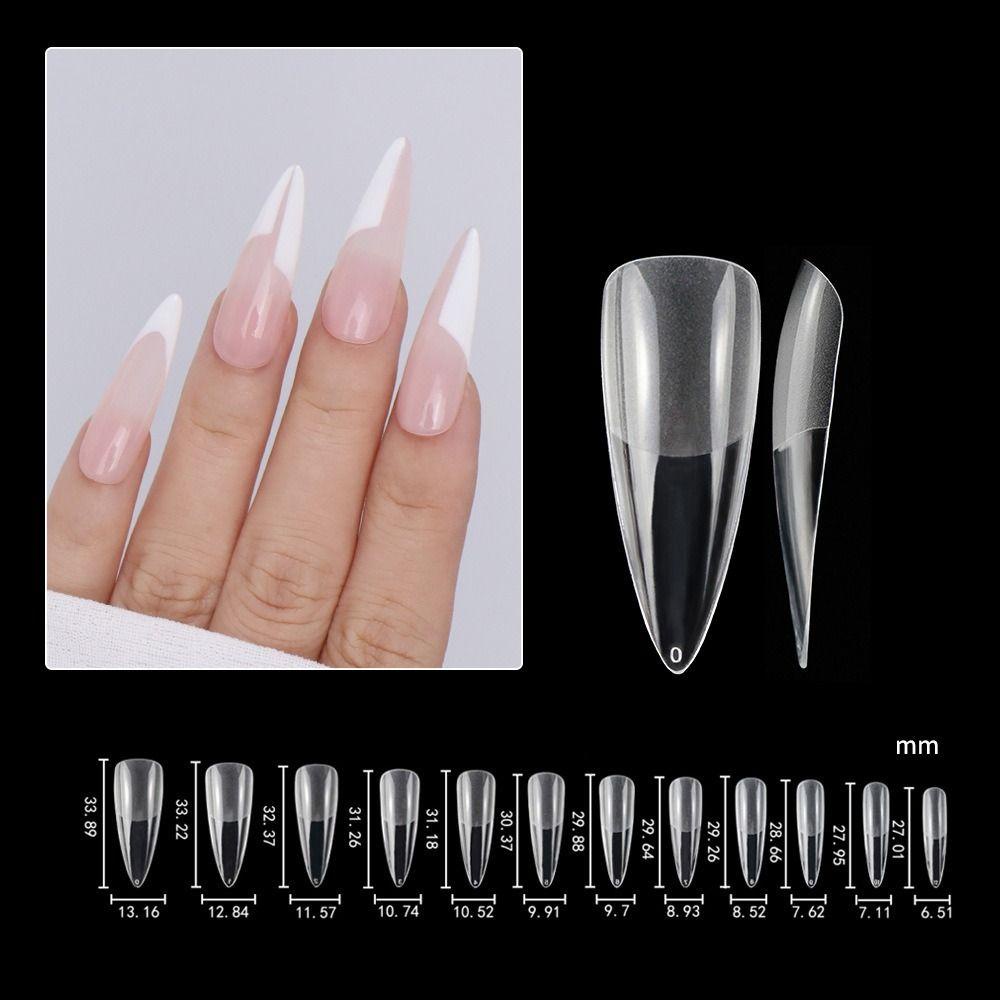 AUGUSTINA Plat Kuku Agustina DIY Wearable Ultra-Tipis Non-Abrasive Ukiran Transparan Manicure Dekorasi Kuku Palsu