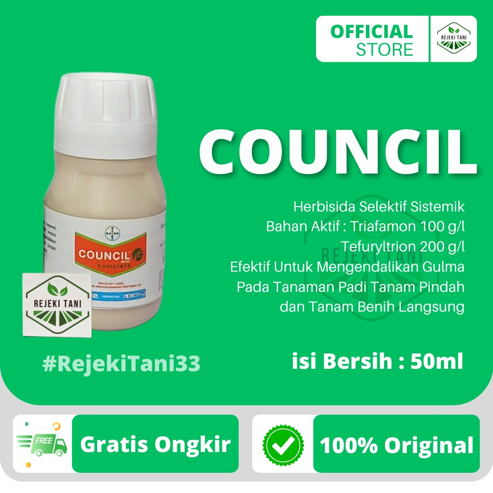 Herbisida Pintar COUNCIL Complete 50ml Berkerja Pra dan Purna Tumbuh Ampuh Dalam Mengendalikan Semua