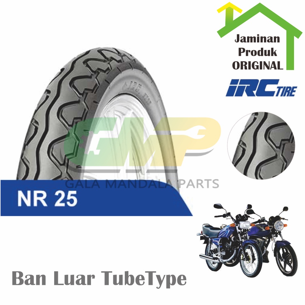 IRC NR25 Ban Luar TubeType Motor Rx King Tiger 275 300 Ring18