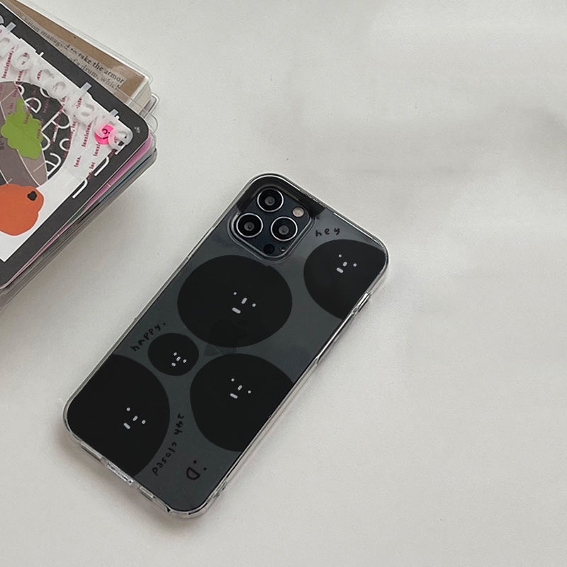 IPHONE Ins Desain Sederhana Transparan Lembut TPU Ponsel Case Cover Untuk Iphone7 8 PLUS X XR XS 11 12 13 14 MINI PRO MAX SE 2020