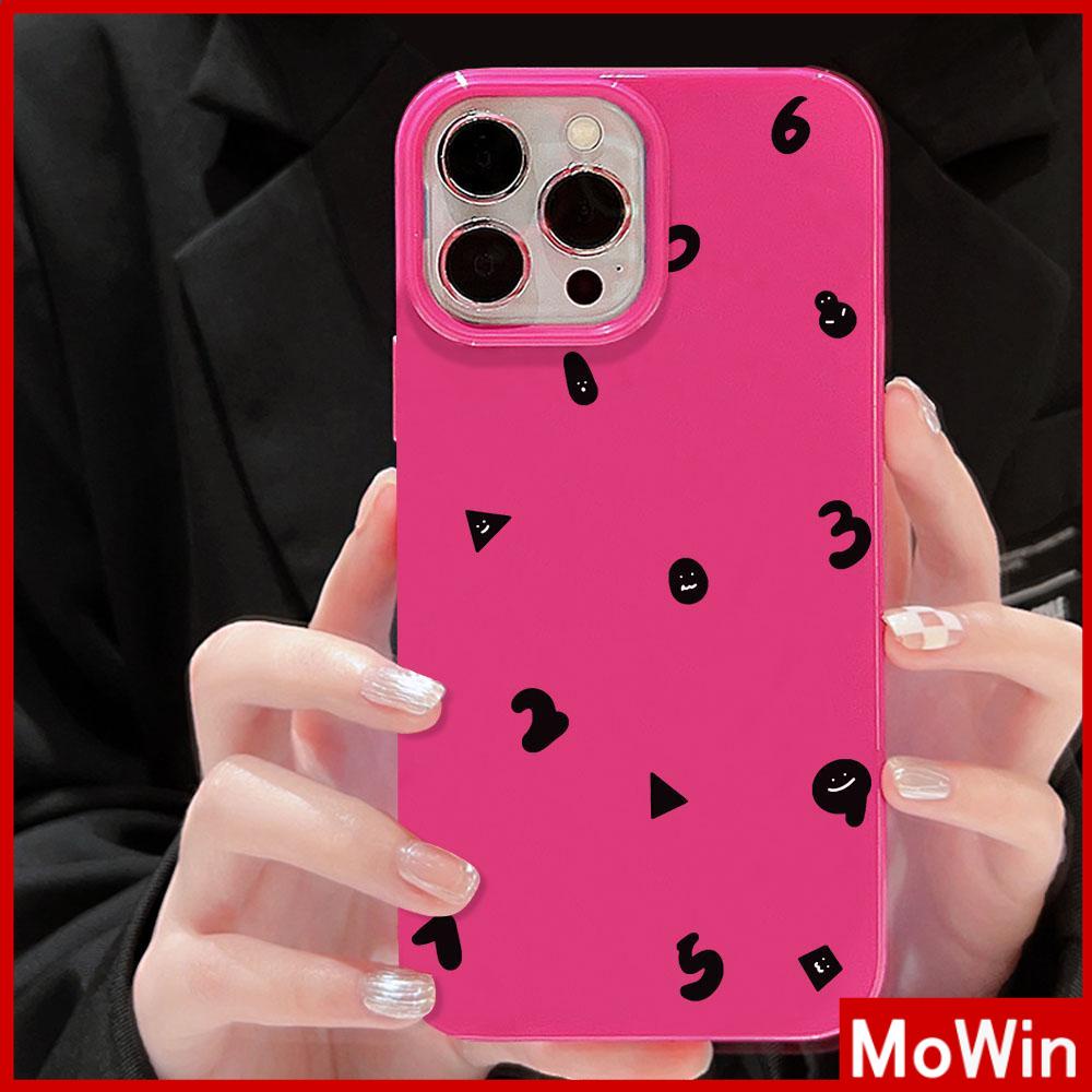 For iPhone 14 Pro Max iPhone Case Black Pink Glossy TPU Soft Case Shockproof Protection Camera Cute Smiley Compatible with iPhone 13 Pro max 12 Pro Max 11 xr xs max 7Plus 8Plus