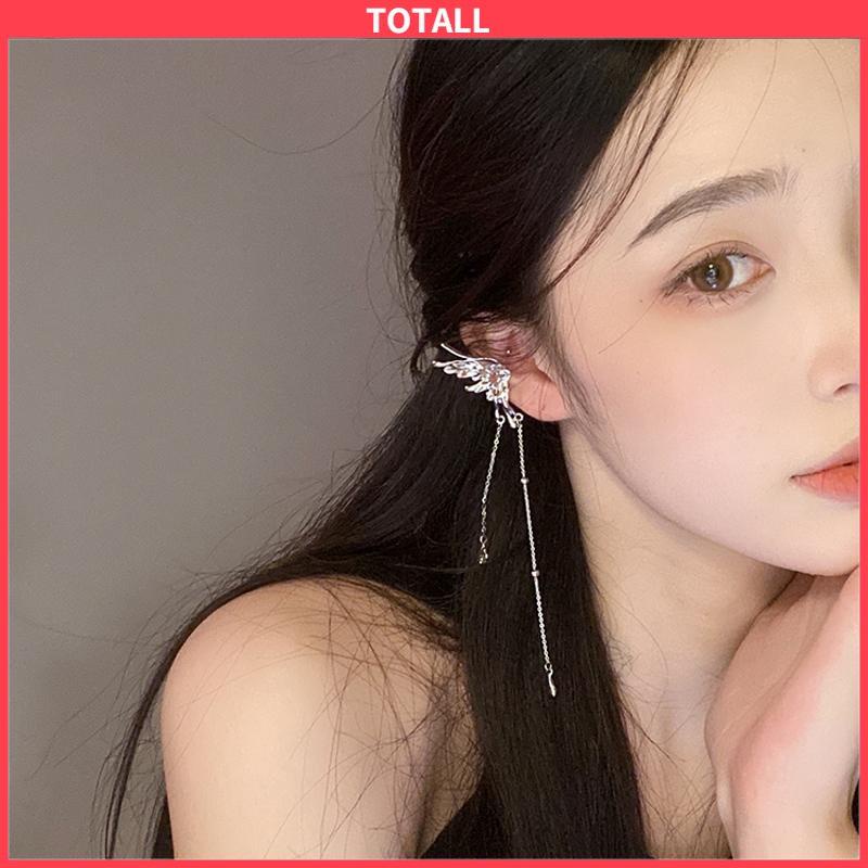 COD Anting-Anting Wanita Musim Panas Sayap Malaikat Kupu-kupu Rumbai Anting-Anting Akal Canggih Otica Klip-Totall