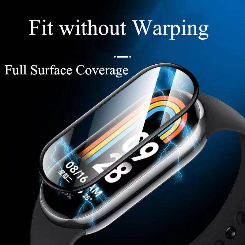 3d Curved Fit Full Anti blue light Film Pelindung Layar Untuk Xiaomi Mi Smart Band8 HD Film Pelindung Bukan Kaca Smart Watch Untuk MiBand8 Mi Band8