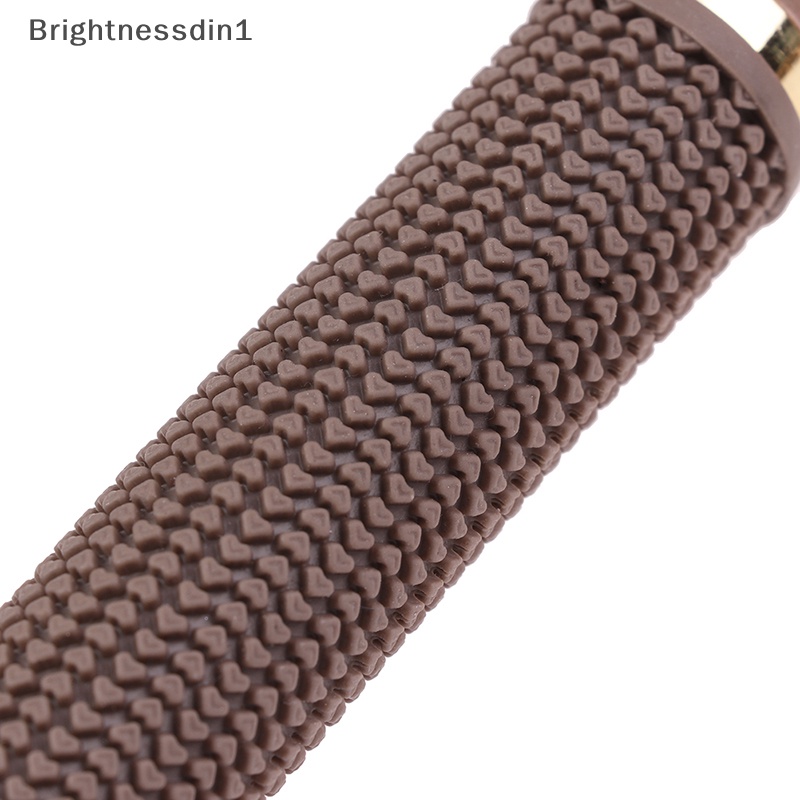 [Brightnessdin1] Profesional Thermal Ceramic Ionic Round Barrel Anti Slip Handle Emas Sikat Rambut Butik